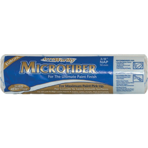 9 in Paint Roller Cover, 1/4" Nap, Microfiber