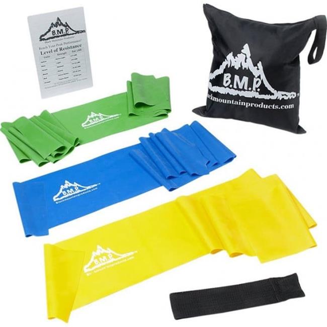 Black Mountain Products Therapy Exercise Bands 3 Therapy Exercise Bands- Set ...
