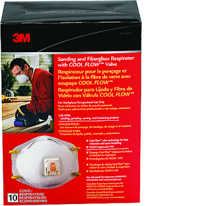 Picture of 3M 8511HB1-C Sanding And Fiberglass Valved Respirator&#44; Pack of 10