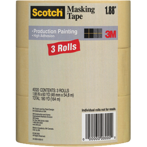 Picture of 3M 2020-48ECP 48 mm. x 55 m Production Painting Masking Tape&#44; 3 Pack