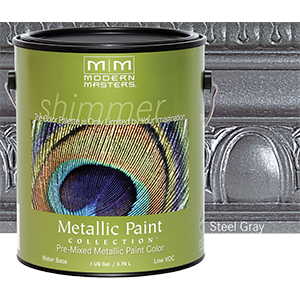 1 Gal Modern Masters ME244 Steel Gray WB Decorative Metallic Paint