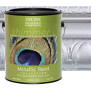 1 Gal Modern Masters ME591 Platinum WB Decorative Metallic Paint