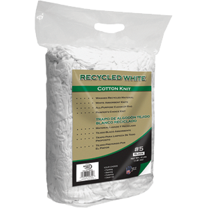 624 Block Recycled White Cotton Knit Wiping Cloth