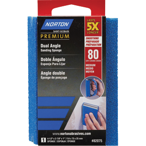 82075 5 x 80 Grit Dual Angle Sanding Sponge