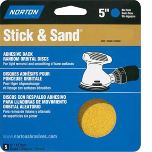 5454 5 in. 120 Grit Stick and Sand Disc Handy- Pack - 5