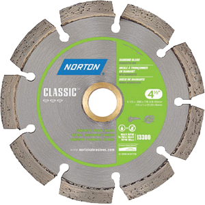 Saw Blade, 4-1/2 in Dia, 5/8 in Arbor, Diamond Cutting Edge