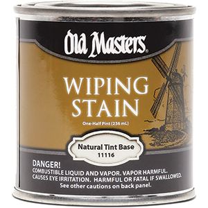 Old Masters Semi-Transparent Clear Oil-Based Wiping Stain 1/2 pt