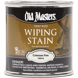 Picture of Old Masters 14916 0.5 Pint. Deep Red Crimson Fire Wiping Stain- 240 Voc