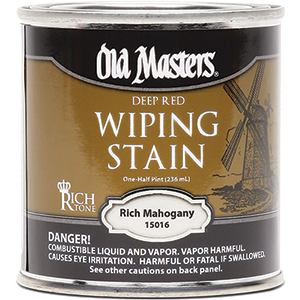 Picture of Old Masters 15016 0.5 Pint. Deep Red Rich Mahogany Wiping Stain- 240 Voc