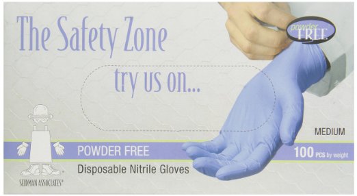 GNPR-MD Disposable Nitrile Gloves, Powder Free - 100 Per Box, Medium