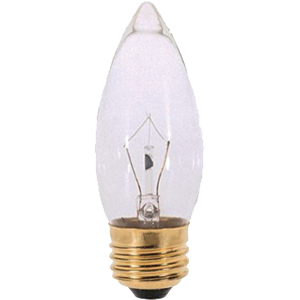 Picture of Satco Products S3731 25W Torpedo Decorative Light Bulb  Clear   Pack of 10