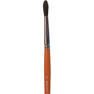 #7 Artist Soft, Camel Hair Bristle, Paint Brush, Wood Handle