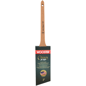 Paint Brush, 2 in W, 2-7/16 in L Bristle, Synthetic Fabric Bristle, Sash Handle White