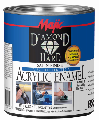 8-1591-2 1 Quart Satin White TB No. 1 Diamondhard Acrylic Enamel