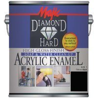 Interior/Exterior Paint, Gloss, Acrylic Base, Black, 1 gal