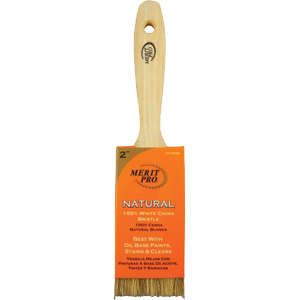 358 2 in. 100 Percent White Bristle Beavertail Handle Brush
