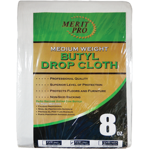 2040 12 x 15 ft. Med Weight Butyl Drop Cloth - 8 oz.