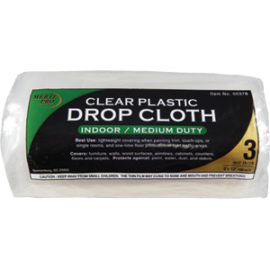 378 9 x 12 ft. 3 mil. Dynamic Clear Rolled Drop Cloth