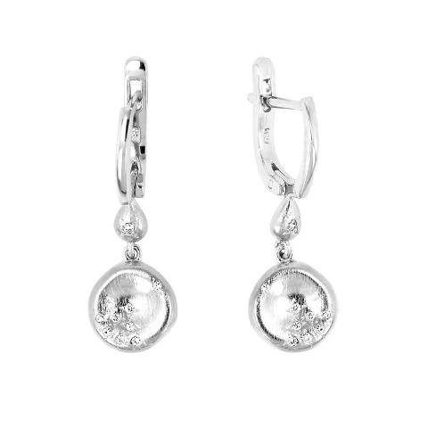 Scattered Stars Earrings - White Gold Sterling Silver 925