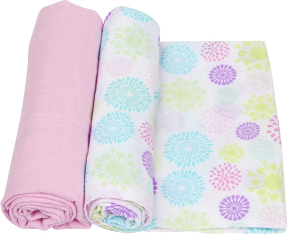 Picture of MiracleWare 3141 Colorful Bursts Muslin Swaddle- 2 Pack
