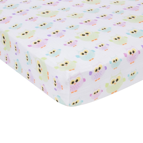 Picture of MiracleWare 7446 Owls Muslin Crib Sheet