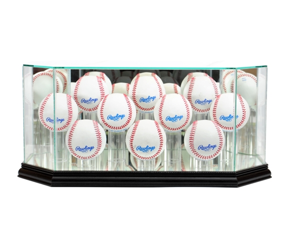 Picture of Perfect Cases 10BSB-B Octagon 10 Baseball Display Case- Black