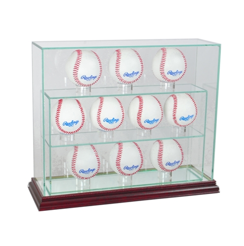 Picture of Perfect Cases 10UPBSB-C 10 Baseball Upright Display Case- Cherry