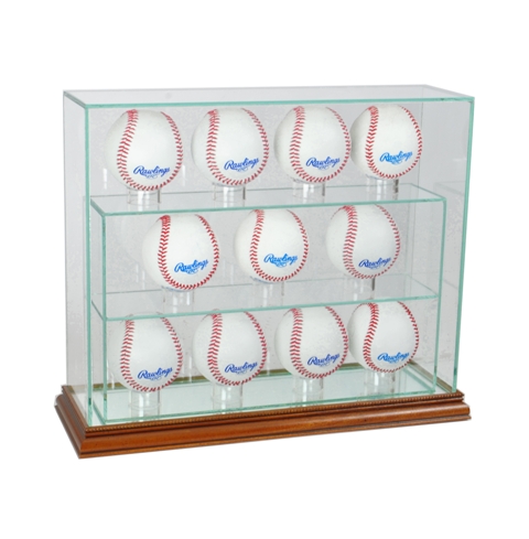Picture of Perfect Cases 11UPBSB-W 13 Baseball Upright Display Case- Walnut