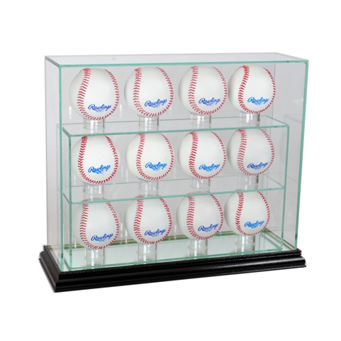 Picture of Perfect Cases 12UPBSB-B 12 Baseball Upright Display Case- Black