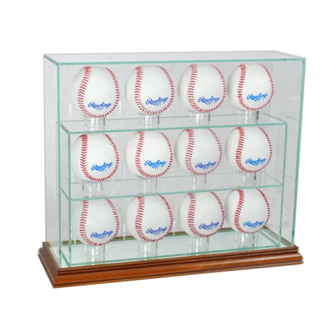 Picture of Perfect Cases 12UPBSB-W 12 Baseball Upright Display Case&#44; Walnut