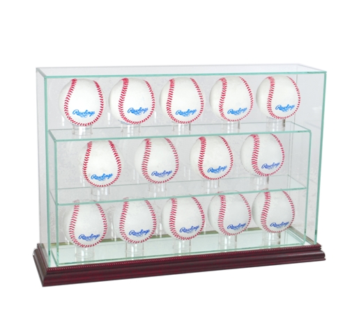 Picture of Perfect Cases 14UPBSB-C 14 Baseball Upright Display Case&#44; Cherry