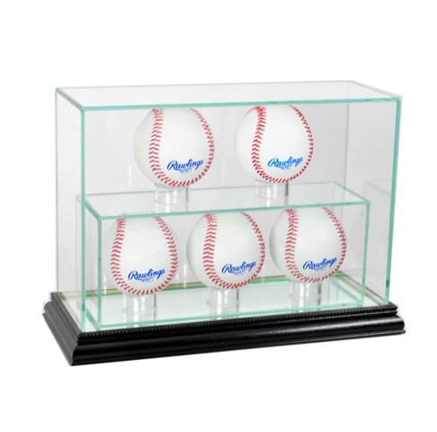 Picture of Perfect Cases 5UPBSB-B 5 Upright Baseball Display Case- Black