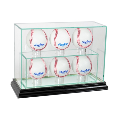 Picture of Perfect Cases 6UPBSB-B 6 Upright Baseball Display Case- Black