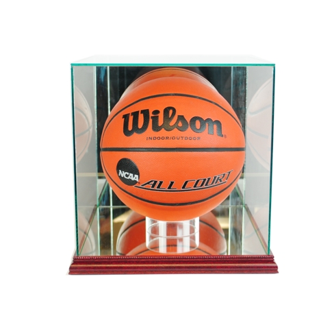 Picture of Perfect Cases BBR-C Rectangle Basketball Display Case- Cherry