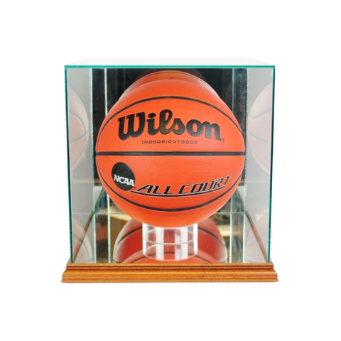 Picture of Perfect Cases BBR-W Rectangle Basketball Display Case- Walnut