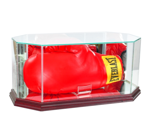 Picture of Perfect Cases BOXOCT-C Octagon Glass Full Size Boxing Glove Display Case- Cherry