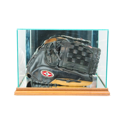 Picture of Perfect Cases BSBGLR-W Rectangle Baseball Glove Display Case- Walnut