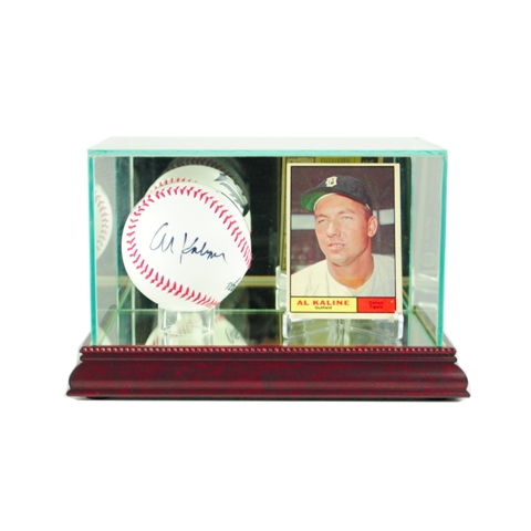 Picture of Perfect Cases CRDSB-C Card and Baseball Display Case- Cherry