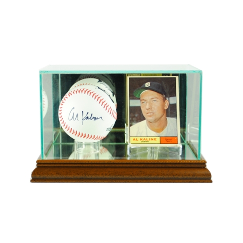 Picture of Perfect Cases CRDSB-W Card and Baseball Display Case- Walnut