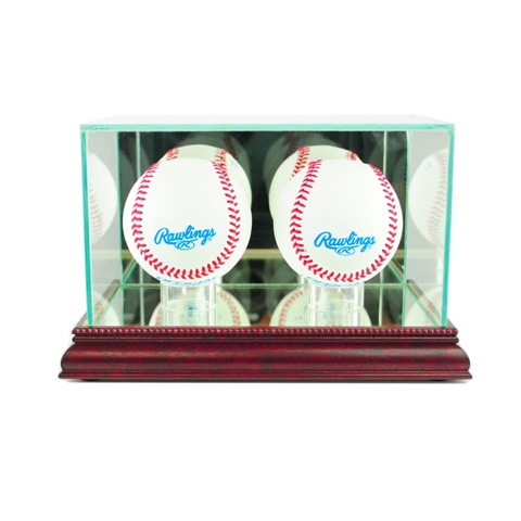 Picture of Perfect Cases DBBSB-C Double Baseball Display Case- Cherry