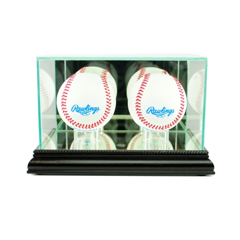 Picture of Perfect Cases DBBSB-B Double Baseball Display Case- Black