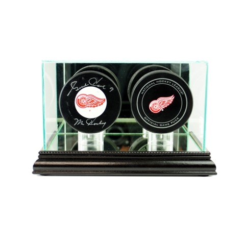Picture of Perfect Cases DBPK-B Double Hockey Puck Display Case- Black