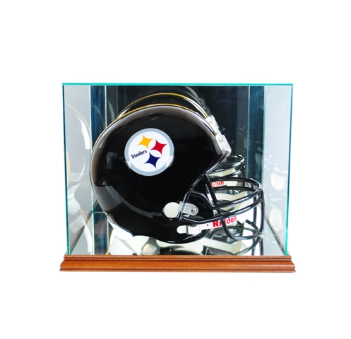 FBHR-W Rectangle Football Helmet Display Case- Walnut
