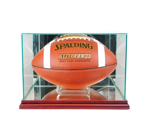 Rectangle Football Display Case- Cherry