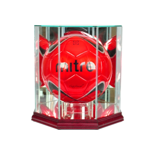 SBL-C Octagon Soccer Ball Display Case- Cherry