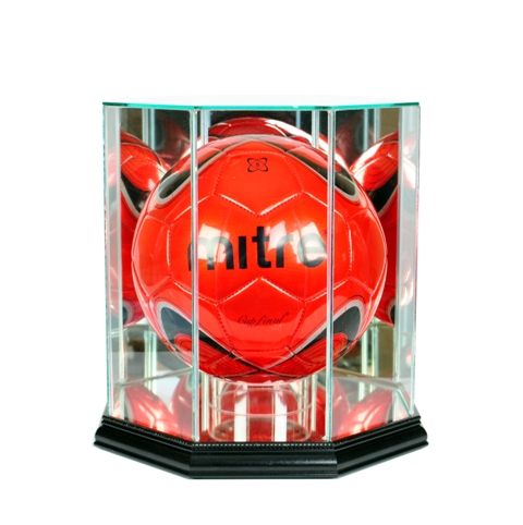 Octagon Soccer Ball Display Case- Black