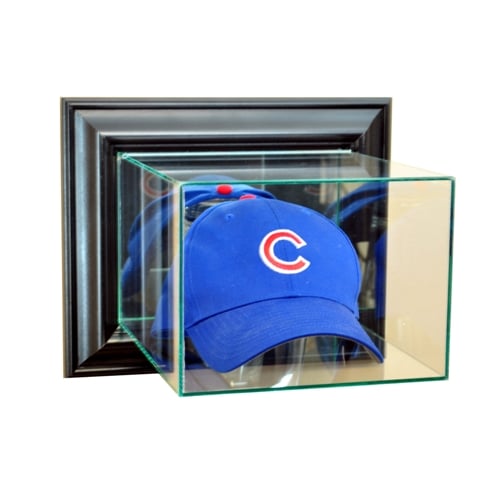 WMCAP-B Wall Mounted Cap & Hat Display Case- Black