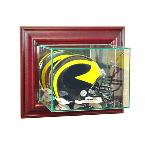 WMMH-C Wall Mounted Mini Helmet Display Case- Cherry