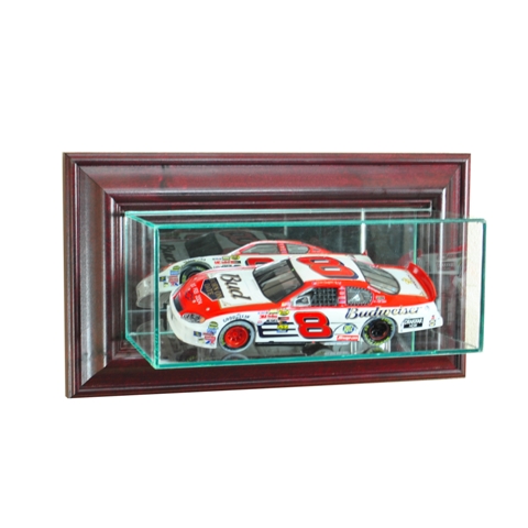 Wall Mounted 1-24th Nascar Display Case, Cherry