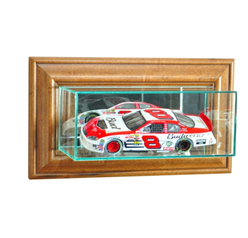 Wall Mounted 1-24th Nascar Display Case- Walnut
